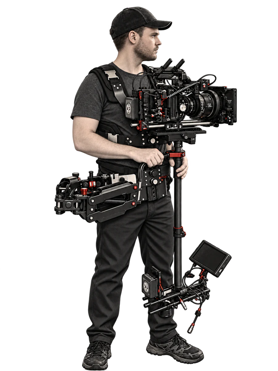 Torben Engel Christensen with a steadicam rig